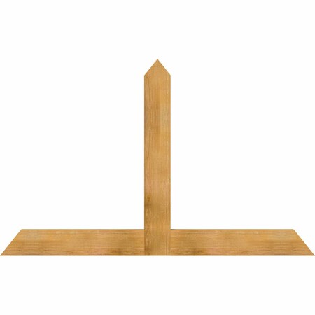 Ekena Millwork Portland Rough Sawn Timber Gable Bracket, Western Red Cedar, 72"W x 45"H x 2"D x 6"F, 15/12 Pitch GBW072X45X0206POR00RWR